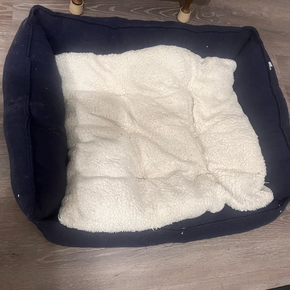 Navy and White Pet Bed